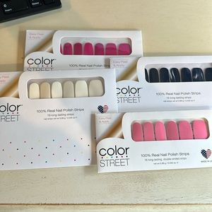 Four unopened Color Street nail strip sets